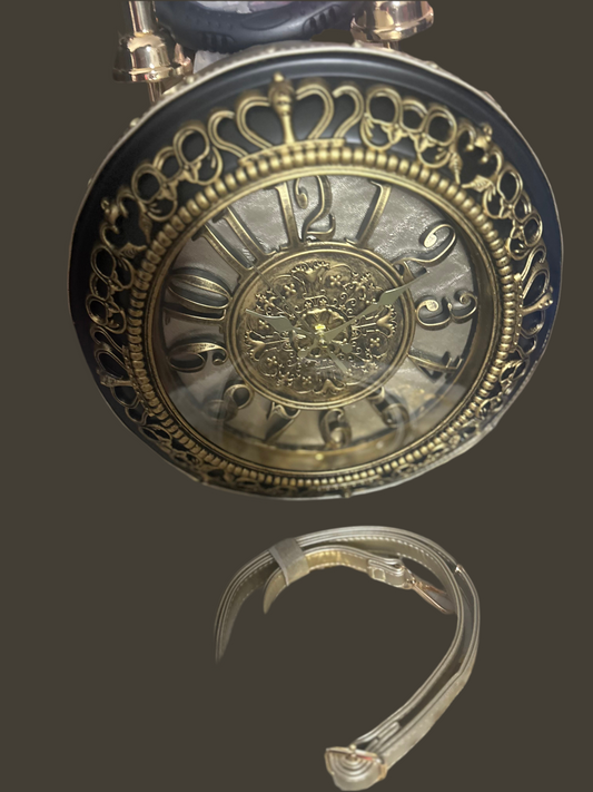Large Copper Clock Handbag